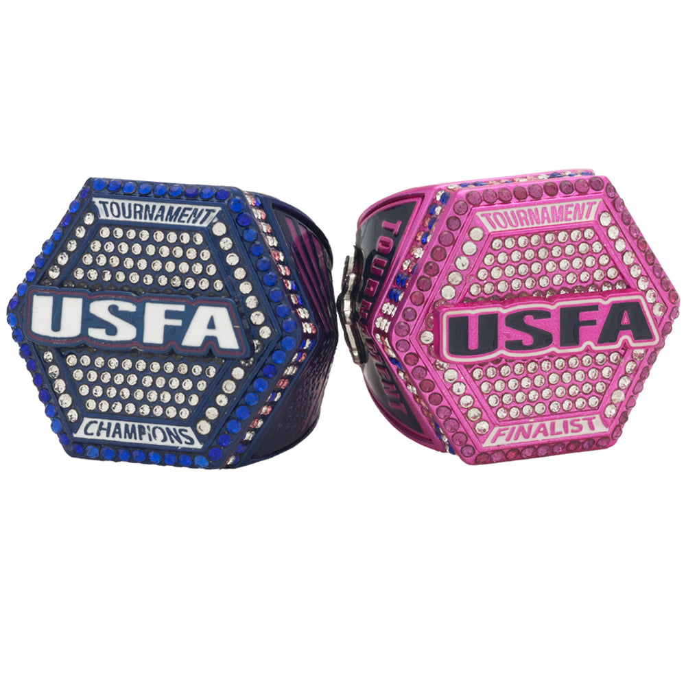 USFA Hexagon Navy and Pink Ring