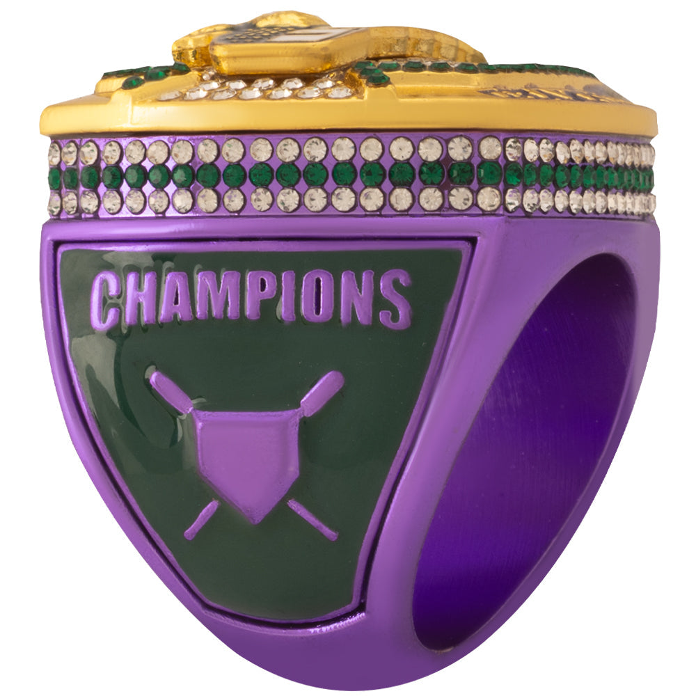 USFA Vertical Green and Purple Ring