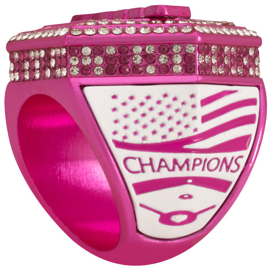 USFA Hexagon Pink and White Ring