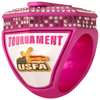 USFA Hexagon Pink and White Ring