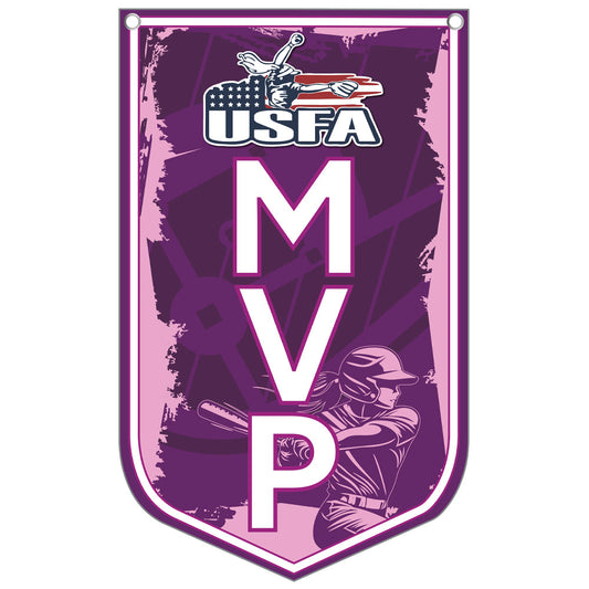 USFA 11"x18" MVP Banner- Purple